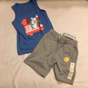 New with tags boys summer outfit xs 4/5 shorts tank